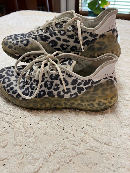 Stella McCartney Shoes - Stella McCartney Cream and Black Leopard Print Athletic Sneakers
